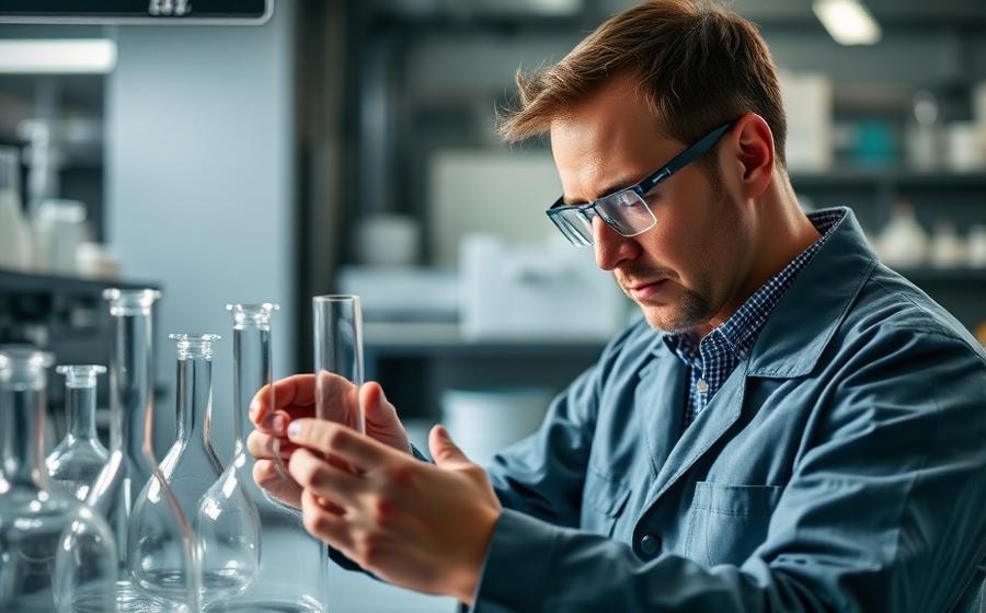 Quality control inspection of laboratory glassware