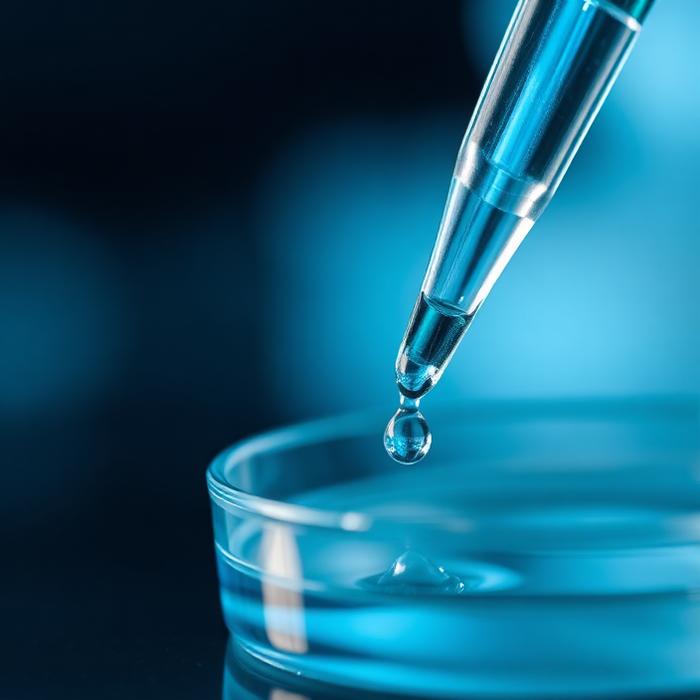Pipette dropping liquid into a petri dish